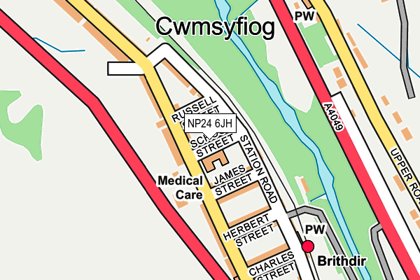NP24 6JH map - OS OpenMap – Local (Ordnance Survey)