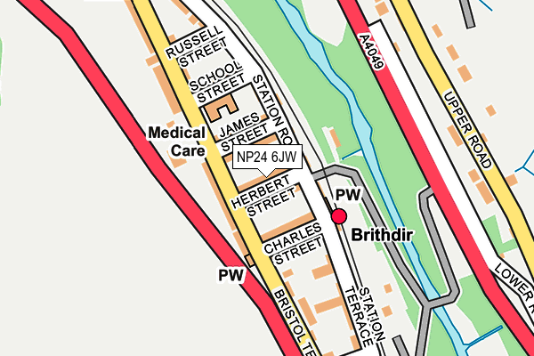 NP24 6JW map - OS OpenMap – Local (Ordnance Survey) NP24 6JW map - OS OpenMap – Local (Ordnance Survey)