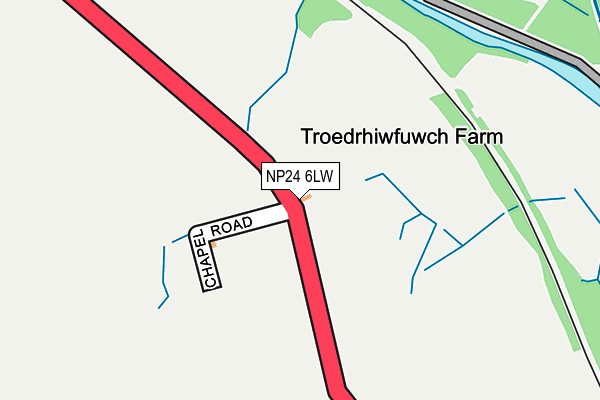 NP24 6LW map - OS OpenMap – Local (Ordnance Survey) NP24 6LW map - OS OpenMap – Local (Ordnance Survey)