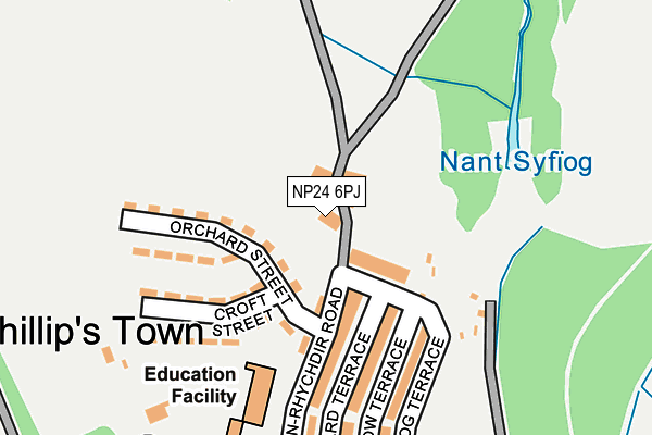 NP24 6PJ map - OS OpenMap – Local (Ordnance Survey) NP24 6PJ map - OS OpenMap – Local (Ordnance Survey)