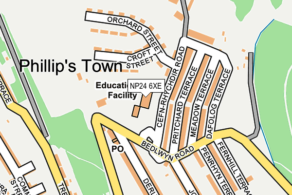 NP24 6XE map - OS OpenMap – Local (Ordnance Survey) NP24 6XE map - OS OpenMap – Local (Ordnance Survey)