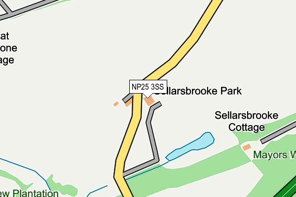 NP25 3SS map - OS OpenMap – Local (Ordnance Survey) NP25 3SS map - OS OpenMap – Local (Ordnance Survey)