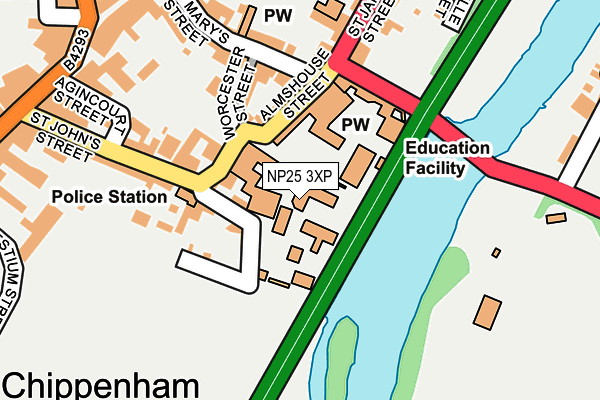 NP25 3XP map - OS OpenMap – Local (Ordnance Survey) NP25 3XP map - OS OpenMap – Local (Ordnance Survey)