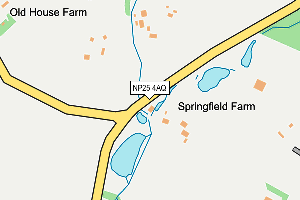 NP25 4AQ map - OS OpenMap – Local (Ordnance Survey) NP25 4AQ map - OS OpenMap – Local (Ordnance Survey)
