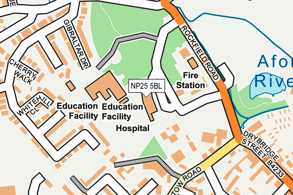 NP25 5BL map - OS OpenMap – Local (Ordnance Survey) NP25 5BL map - OS OpenMap – Local (Ordnance Survey)