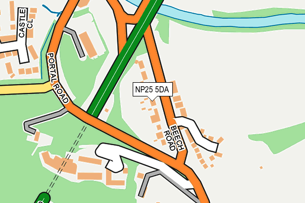 NP25 5DA map - OS OpenMap – Local (Ordnance Survey) NP25 5DA map - OS OpenMap – Local (Ordnance Survey)