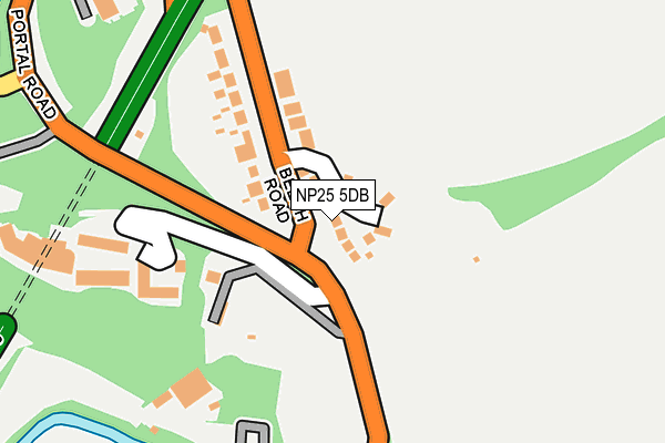 NP25 5DB map - OS OpenMap – Local (Ordnance Survey) NP25 5DB map - OS OpenMap – Local (Ordnance Survey)