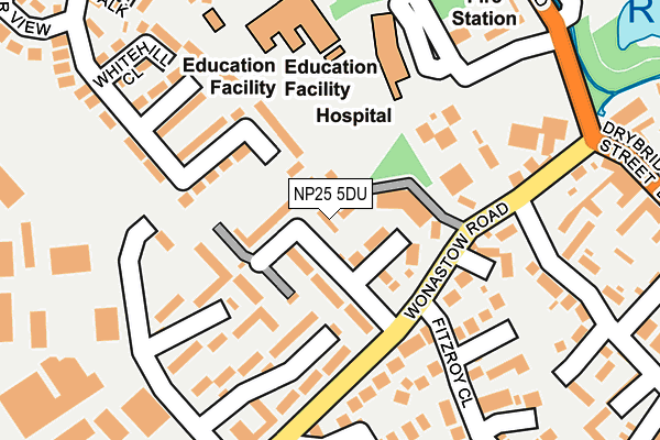 NP25 5DU map - OS OpenMap – Local (Ordnance Survey) NP25 5DU map - OS OpenMap – Local (Ordnance Survey)