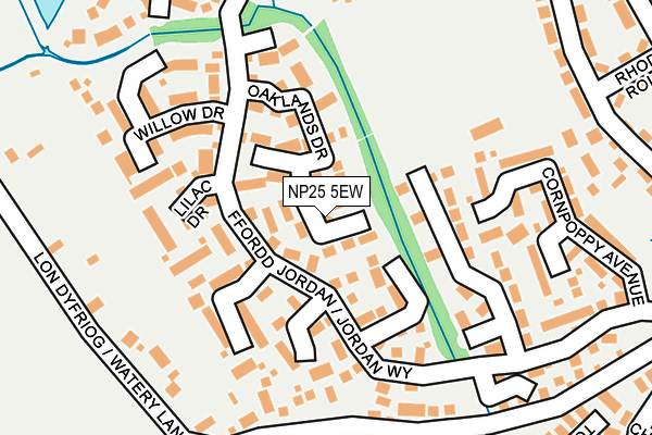 NP25 5EW map - OS OpenMap – Local (Ordnance Survey) NP25 5EW map - OS OpenMap – Local (Ordnance Survey)