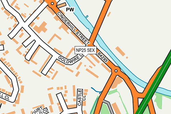 NP25 5EX map - OS OpenMap – Local (Ordnance Survey) NP25 5EX map - OS OpenMap – Local (Ordnance Survey)