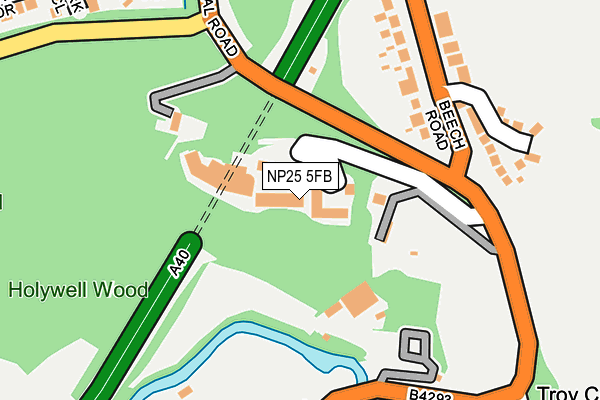 NP25 5FB map - OS OpenMap – Local (Ordnance Survey) NP25 5FB map - OS OpenMap – Local (Ordnance Survey)
