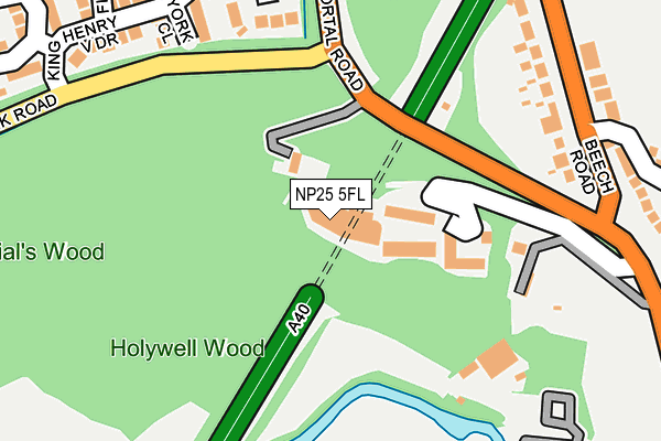 NP25 5FL map - OS OpenMap – Local (Ordnance Survey) NP25 5FL map - OS OpenMap – Local (Ordnance Survey)