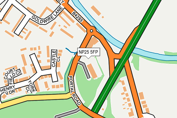 NP25 5FP map - OS OpenMap – Local (Ordnance Survey) NP25 5FP map - OS OpenMap – Local (Ordnance Survey)