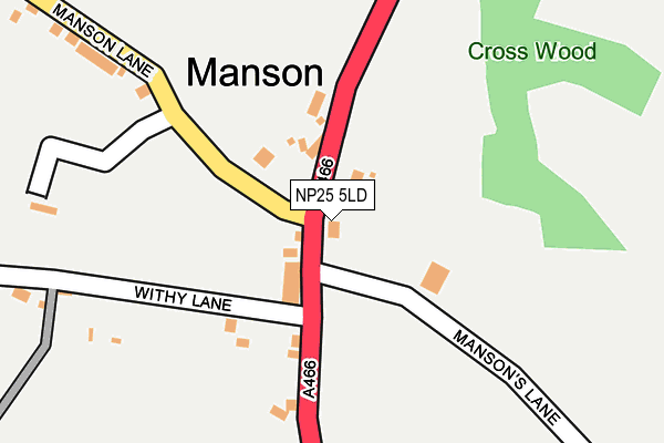 NP25 5LD map - OS OpenMap – Local (Ordnance Survey) NP25 5LD map - OS OpenMap – Local (Ordnance Survey)