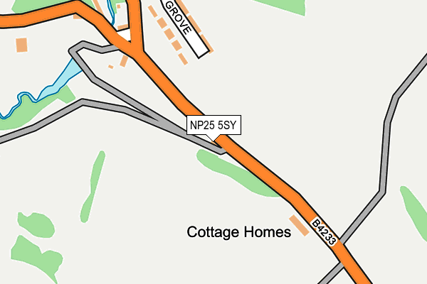NP25 5SY map - OS OpenMap – Local (Ordnance Survey) NP25 5SY map - OS OpenMap – Local (Ordnance Survey)