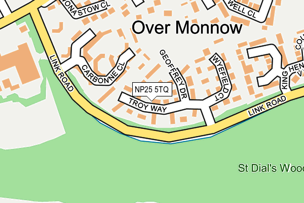 NP25 5TQ map - OS OpenMap – Local (Ordnance Survey) NP25 5TQ map - OS OpenMap – Local (Ordnance Survey)