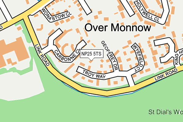 NP25 5TS map - OS OpenMap – Local (Ordnance Survey) NP25 5TS map - OS OpenMap – Local (Ordnance Survey)