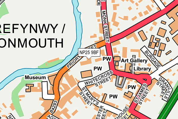 NP25 9BF map - OS OpenMap – Local (Ordnance Survey)