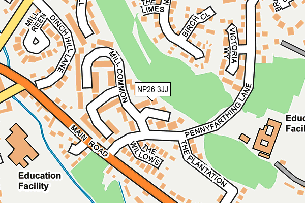 NP26 3JJ map - OS OpenMap – Local (Ordnance Survey) NP26 3JJ map - OS OpenMap – Local (Ordnance Survey)