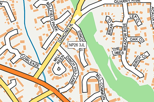 NP26 3JL map - OS OpenMap – Local (Ordnance Survey) NP26 3JL map - OS OpenMap – Local (Ordnance Survey)