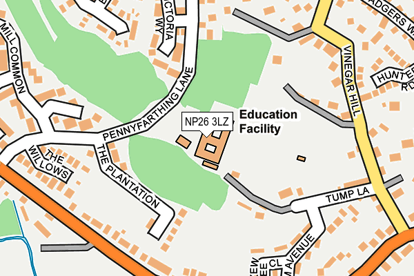 NP26 3LZ map - OS OpenMap – Local (Ordnance Survey) NP26 3LZ map - OS OpenMap – Local (Ordnance Survey)