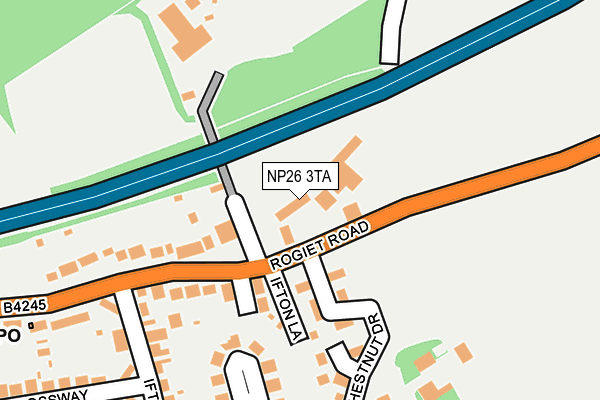 NP26 3TA map - OS OpenMap – Local (Ordnance Survey) NP26 3TA map - OS OpenMap – Local (Ordnance Survey)