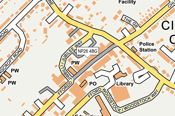 NP26 4BG map - OS OpenMap – Local (Ordnance Survey) NP26 4BG map - OS OpenMap – Local (Ordnance Survey)