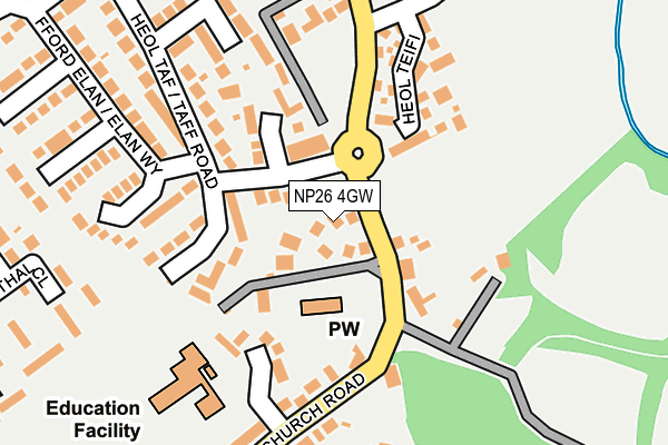 NP26 4GW map - OS OpenMap – Local (Ordnance Survey) NP26 4GW map - OS OpenMap – Local (Ordnance Survey)
