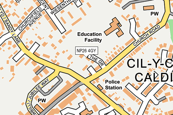 NP26 4GY map - OS OpenMap – Local (Ordnance Survey) NP26 4GY map - OS OpenMap – Local (Ordnance Survey)