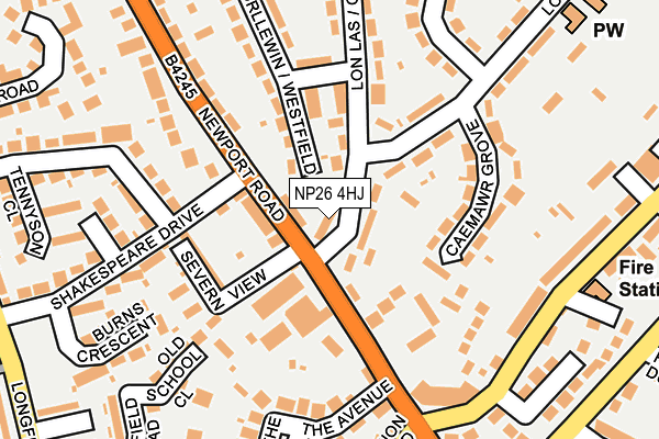NP26 4HJ map - OS OpenMap – Local (Ordnance Survey) NP26 4HJ map - OS OpenMap – Local (Ordnance Survey)