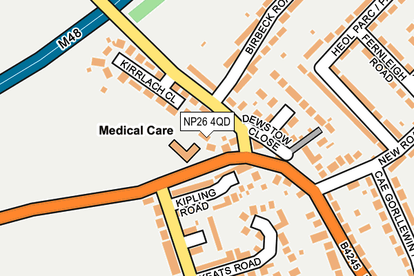 NP26 4QD map - OS OpenMap – Local (Ordnance Survey) NP26 4QD map - OS OpenMap – Local (Ordnance Survey)