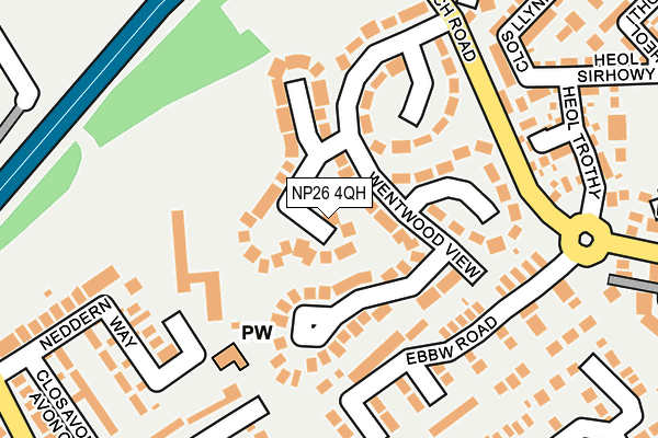 NP26 4QH map - OS OpenMap – Local (Ordnance Survey) NP26 4QH map - OS OpenMap – Local (Ordnance Survey)