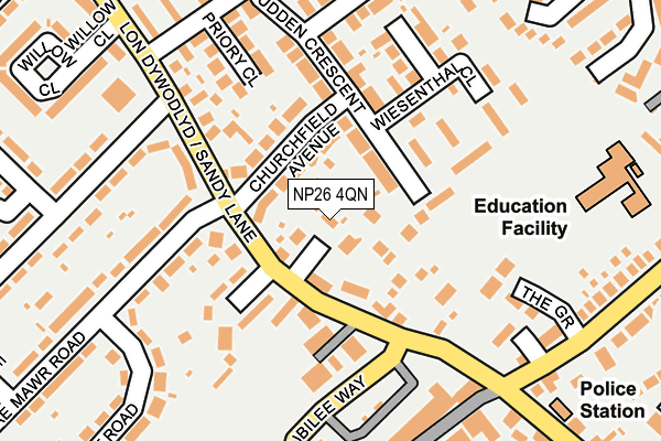 NP26 4QN map - OS OpenMap – Local (Ordnance Survey) NP26 4QN map - OS OpenMap – Local (Ordnance Survey)