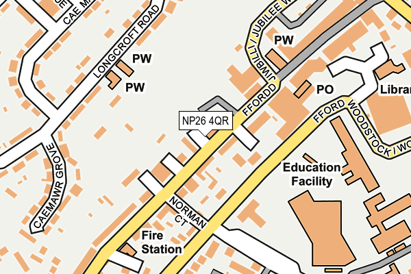 NP26 4QR map - OS OpenMap – Local (Ordnance Survey) NP26 4QR map - OS OpenMap – Local (Ordnance Survey)