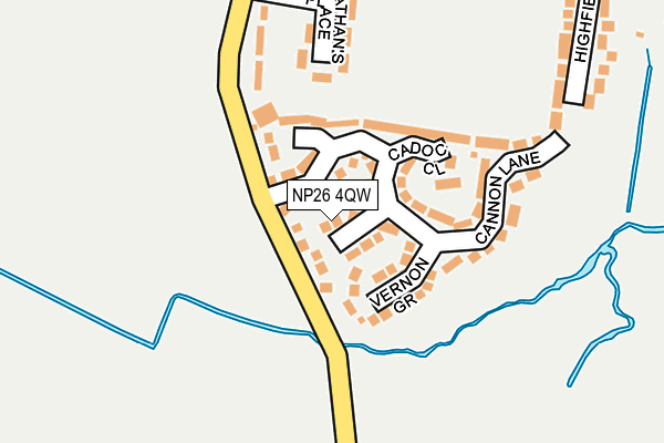 NP26 4QW map - OS OpenMap – Local (Ordnance Survey) NP26 4QW map - OS OpenMap – Local (Ordnance Survey)