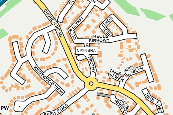 NP26 4RA map - OS OpenMap – Local (Ordnance Survey) NP26 4RA map - OS OpenMap – Local (Ordnance Survey)