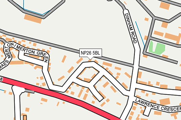 NP26 5BL map - OS OpenMap – Local (Ordnance Survey) NP26 5BL map - OS OpenMap – Local (Ordnance Survey)
