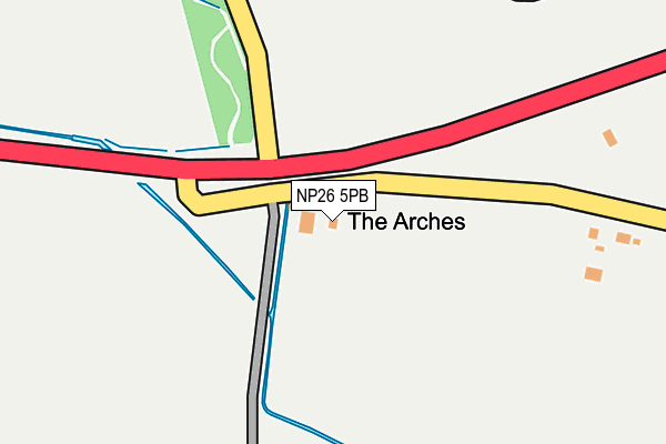NP26 5PB map - OS OpenMap – Local (Ordnance Survey) NP26 5PB map - OS OpenMap – Local (Ordnance Survey)