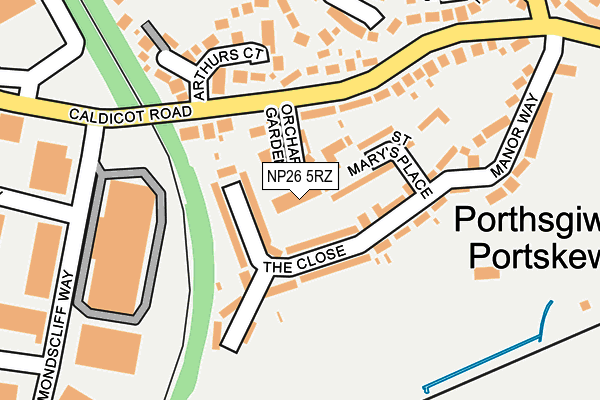 NP26 5RZ map - OS OpenMap – Local (Ordnance Survey) NP26 5RZ map - OS OpenMap – Local (Ordnance Survey)