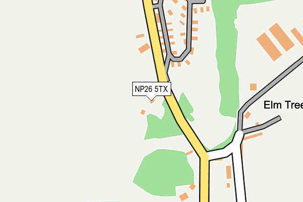 NP26 5TX map - OS OpenMap – Local (Ordnance Survey) NP26 5TX map - OS OpenMap – Local (Ordnance Survey)