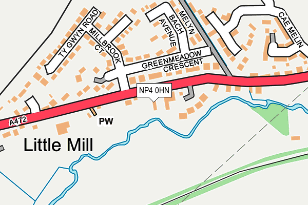 NP4 0HN map - OS OpenMap – Local (Ordnance Survey) NP4 0HN map - OS OpenMap – Local (Ordnance Survey)