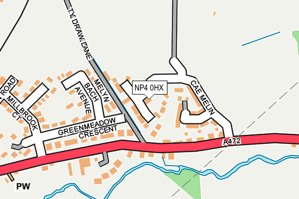 NP4 0HX map - OS OpenMap – Local (Ordnance Survey) NP4 0HX map - OS OpenMap – Local (Ordnance Survey)