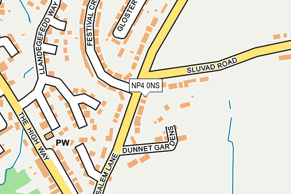NP4 0NS map - OS OpenMap – Local (Ordnance Survey) NP4 0NS map - OS OpenMap – Local (Ordnance Survey)