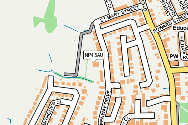 NP4 5AU map - OS OpenMap – Local (Ordnance Survey) NP4 5AU map - OS OpenMap – Local (Ordnance Survey)