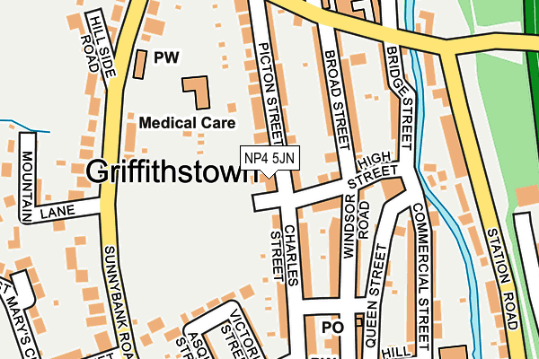 NP4 5JN map - OS OpenMap – Local (Ordnance Survey) NP4 5JN map - OS OpenMap – Local (Ordnance Survey)