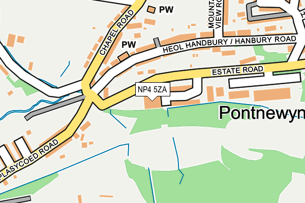 NP4 5ZA map - OS OpenMap – Local (Ordnance Survey) NP4 5ZA map - OS OpenMap – Local (Ordnance Survey)