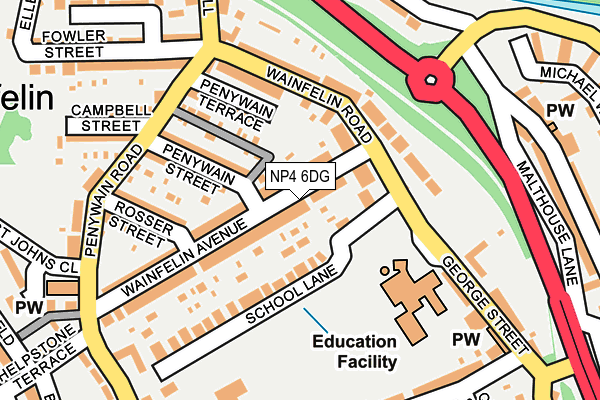NP4 6DG map - OS OpenMap – Local (Ordnance Survey)