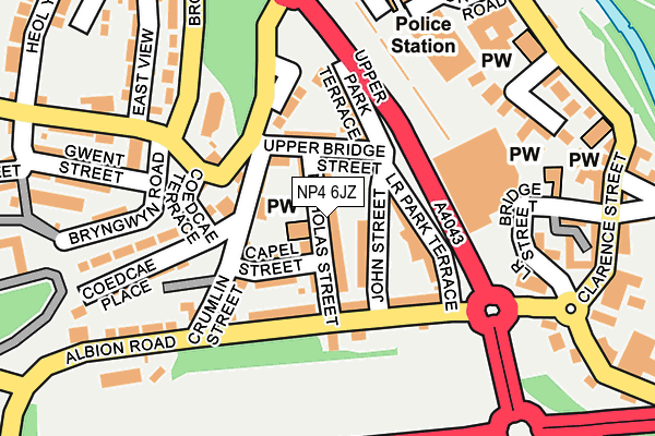 NP4 6JZ map - OS OpenMap – Local (Ordnance Survey)