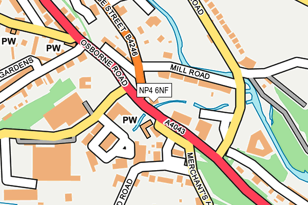NP4 6NF map - OS OpenMap – Local (Ordnance Survey) NP4 6NF map - OS OpenMap – Local (Ordnance Survey)