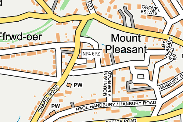 NP4 6PZ map - OS OpenMap – Local (Ordnance Survey)